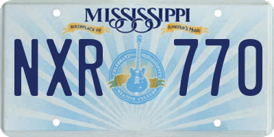 MS license plate NXR770