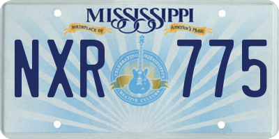 MS license plate NXR775