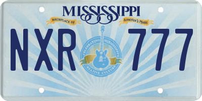 MS license plate NXR777