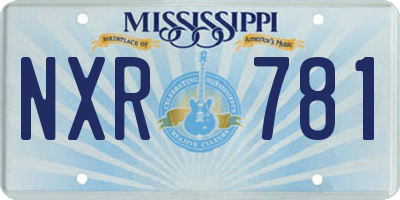 MS license plate NXR781