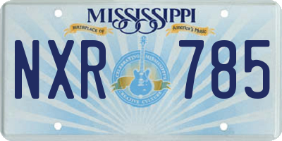 MS license plate NXR785