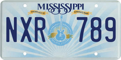 MS license plate NXR789