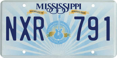 MS license plate NXR791