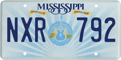 MS license plate NXR792