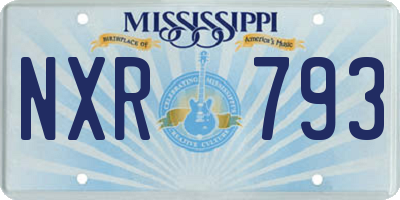 MS license plate NXR793