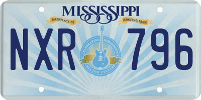MS license plate NXR796