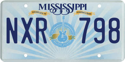 MS license plate NXR798