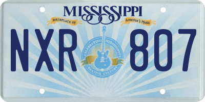 MS license plate NXR807