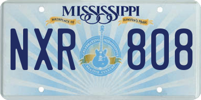 MS license plate NXR808
