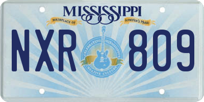 MS license plate NXR809