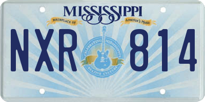 MS license plate NXR814