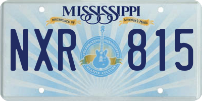 MS license plate NXR815