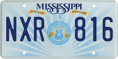 MS license plate NXR816