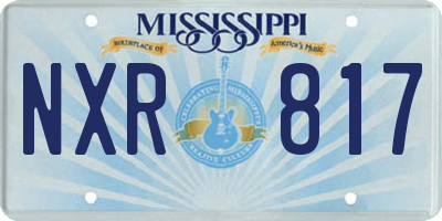 MS license plate NXR817