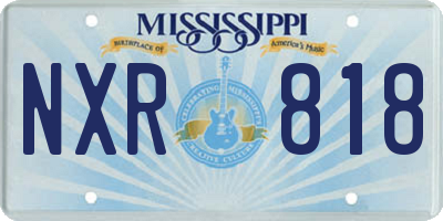 MS license plate NXR818