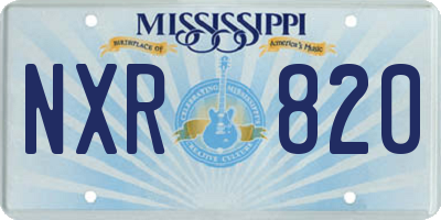 MS license plate NXR820