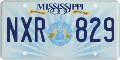 MS license plate NXR829