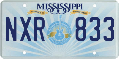 MS license plate NXR833