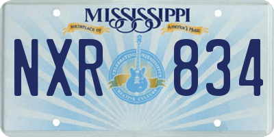 MS license plate NXR834
