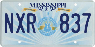 MS license plate NXR837
