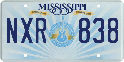 MS license plate NXR838