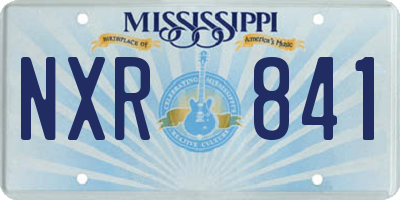 MS license plate NXR841