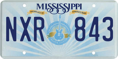 MS license plate NXR843