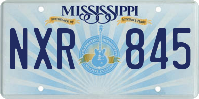 MS license plate NXR845