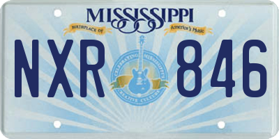 MS license plate NXR846