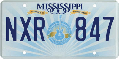 MS license plate NXR847