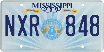 MS license plate NXR848