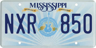 MS license plate NXR850