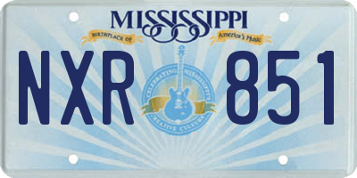 MS license plate NXR851