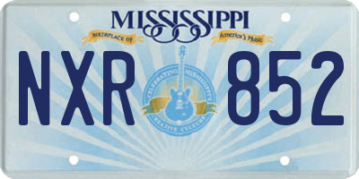 MS license plate NXR852