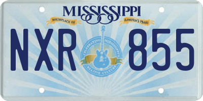 MS license plate NXR855