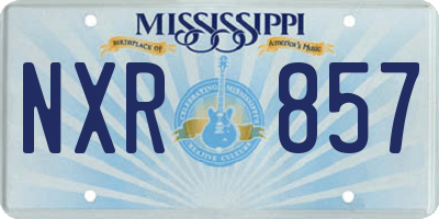 MS license plate NXR857