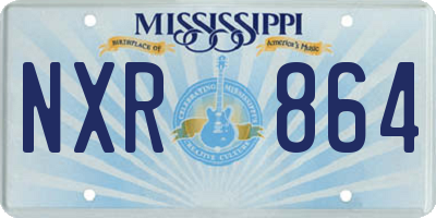 MS license plate NXR864