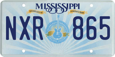 MS license plate NXR865