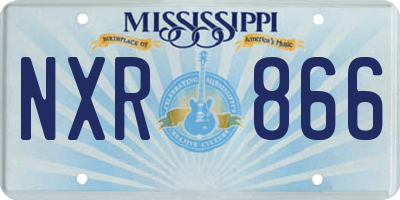 MS license plate NXR866