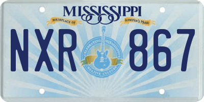 MS license plate NXR867