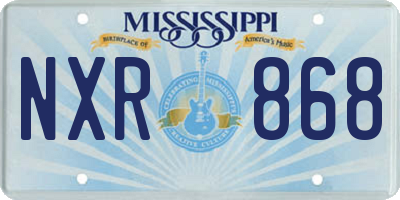 MS license plate NXR868