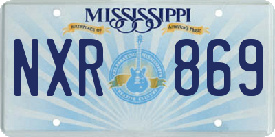 MS license plate NXR869
