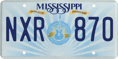 MS license plate NXR870