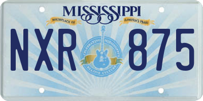 MS license plate NXR875