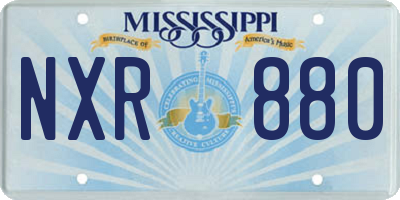MS license plate NXR880