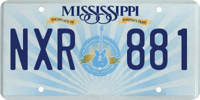 MS license plate NXR881