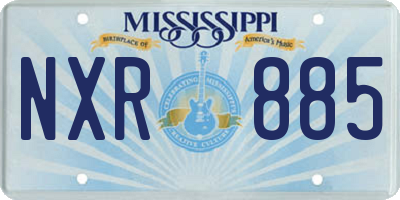 MS license plate NXR885