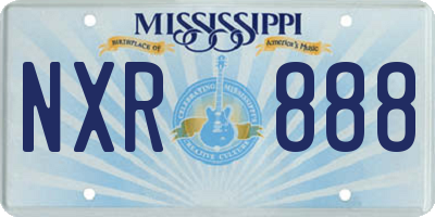 MS license plate NXR888