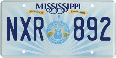 MS license plate NXR892