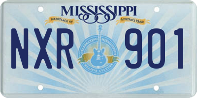 MS license plate NXR901